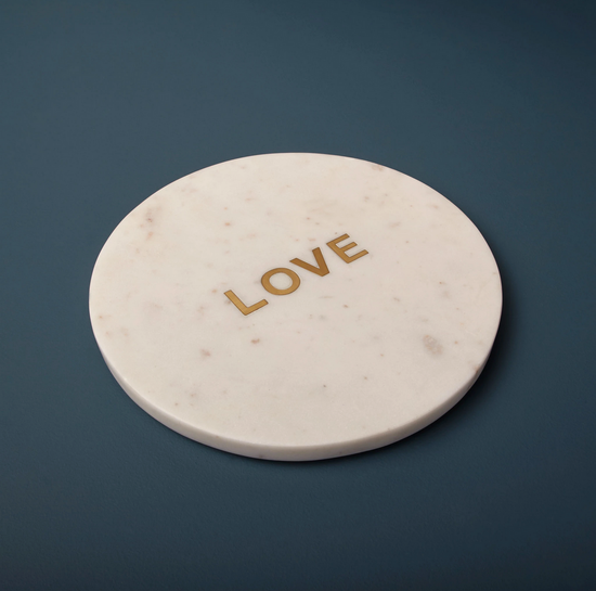 GOLD & WHITE MARBLE LOVE BOARD