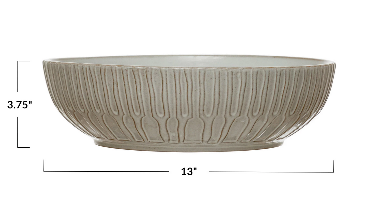 Load image into Gallery viewer, ROUND STONEWARE BOWL
