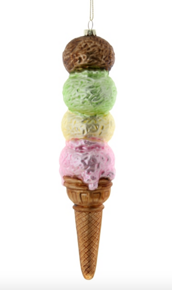 Load image into Gallery viewer, FOUR SCOOP ICE CREAM ORNAMENT
