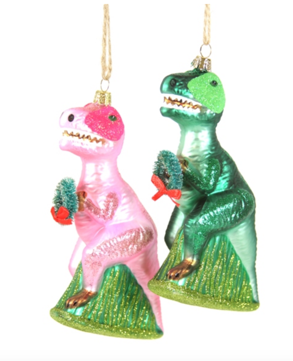 Load image into Gallery viewer, MERRY MERRY T-REX ORNAMENT
