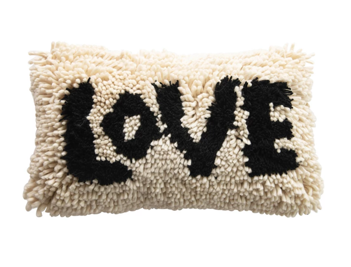 Load image into Gallery viewer, LOVE SHAG LUMBAR PILLOW
