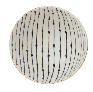 Load image into Gallery viewer, BLACK AND WHITE STONEWARE BOWL

