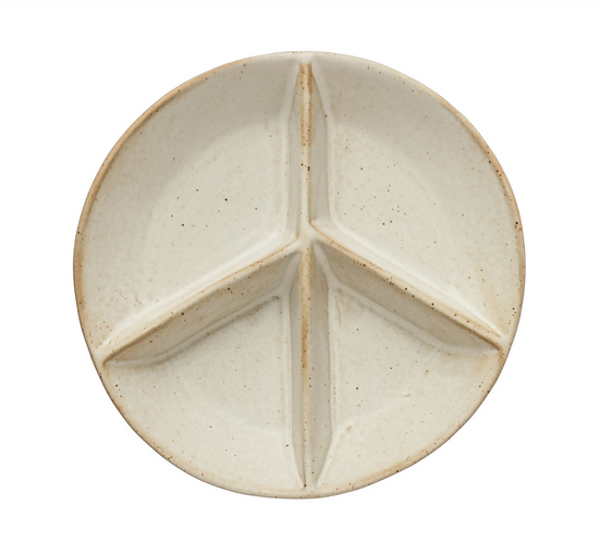 Load image into Gallery viewer, PEACE SIGN STONEWARE BOWL
