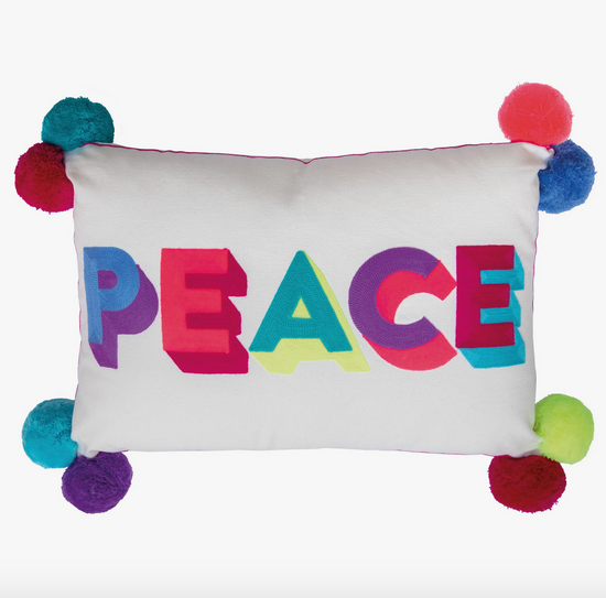 Load image into Gallery viewer, MULTI-COLORED PEACE CUSHION
