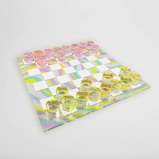 LUCITE CHECKERS - SMILEY