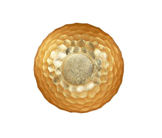 RUFOLO GLASS GOLD HONEYCOMB MEDIUM BOWL