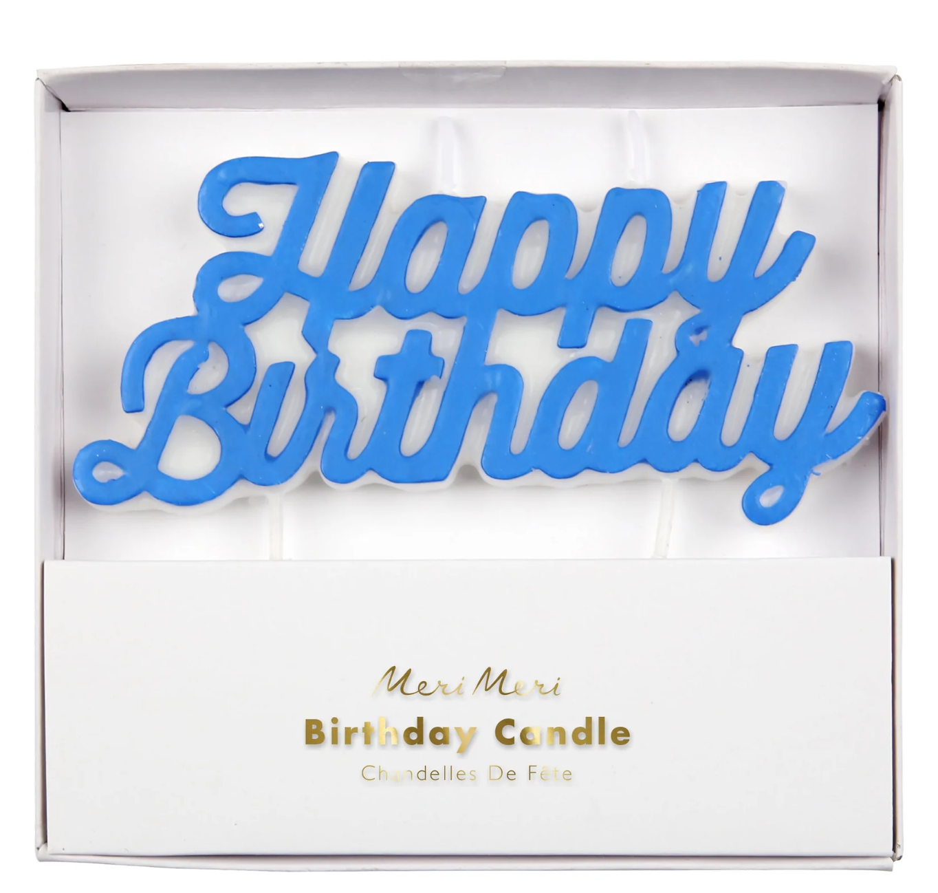BLUE HAPPY BIRTHDAY CANDLE MERI MERI