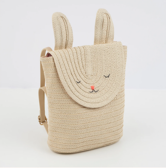 Load image into Gallery viewer, RAFFIA BUNNY BACKPACK
