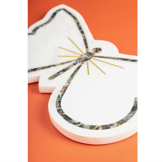 BUTTERFLY MARBLE CHEESE BOARD