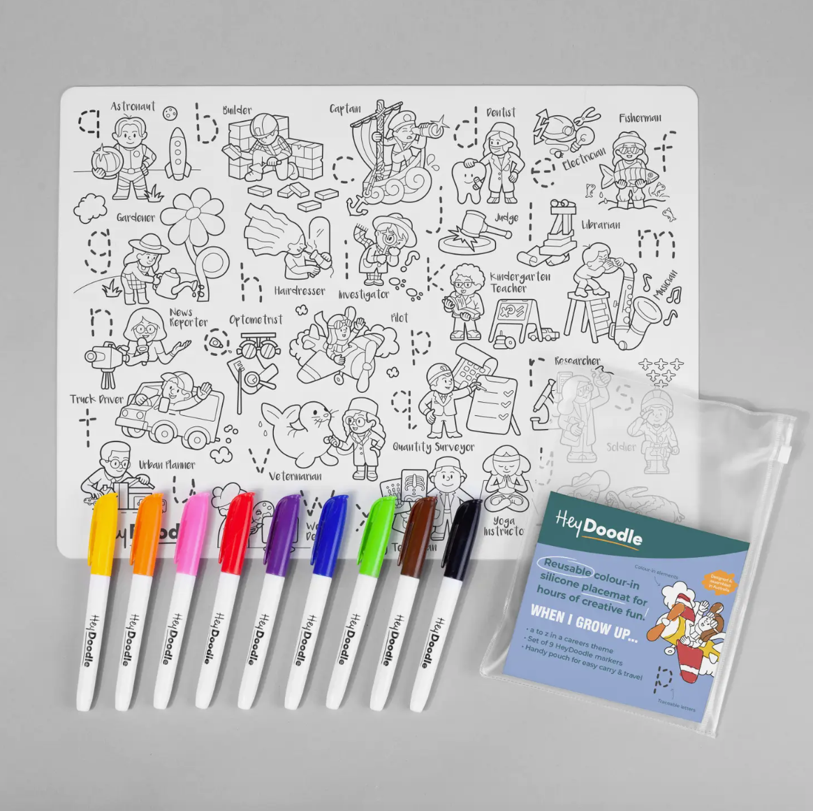 WHEN I GROW UP SILICONE COLORING MAT