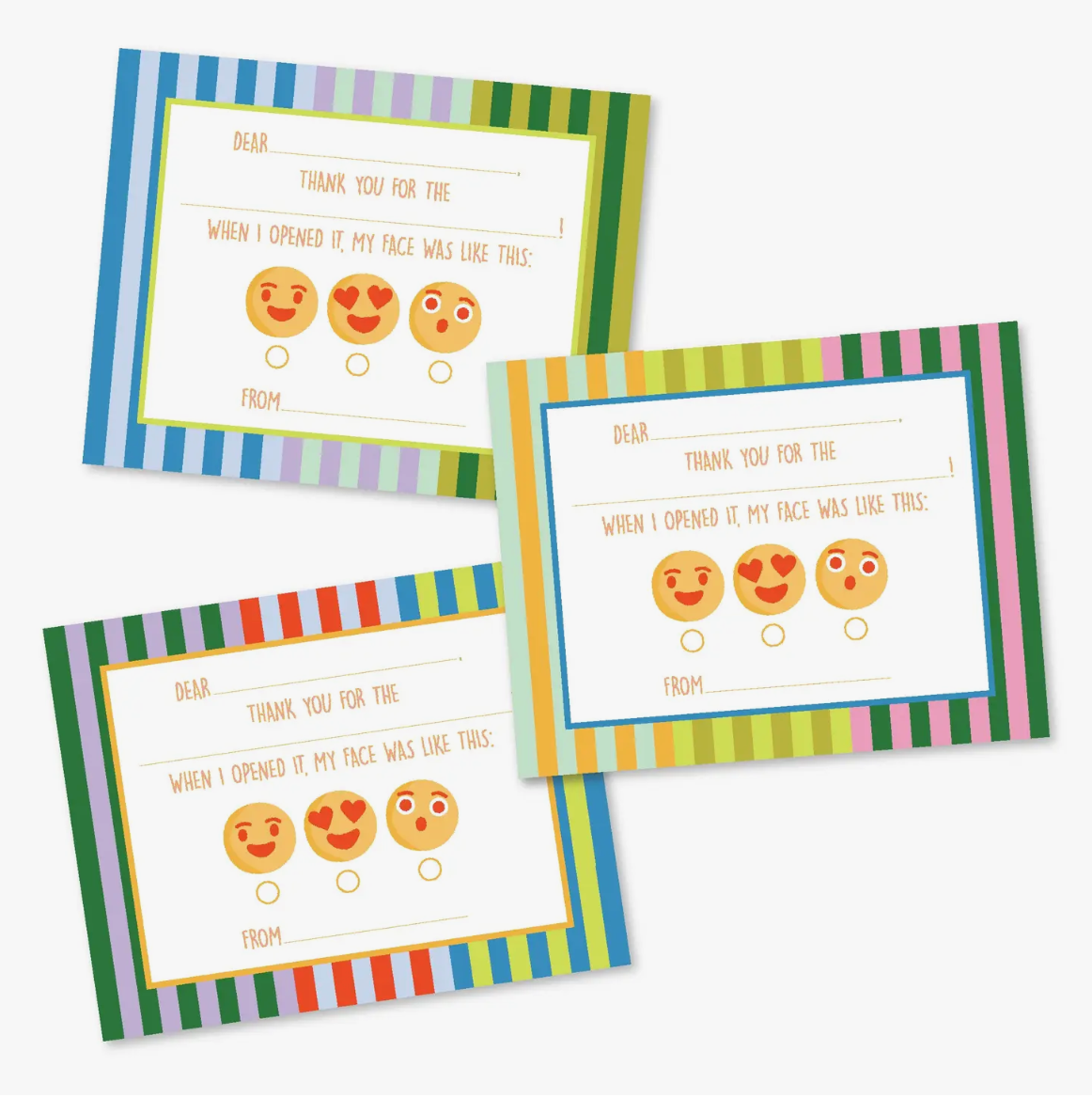 KIDDOS CARDS: 12 FILL-IN-THE-BLANK THANK YOU NOTES