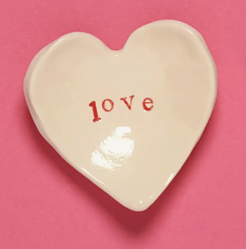 "LOVE" HEART HANDMADE BOWL
